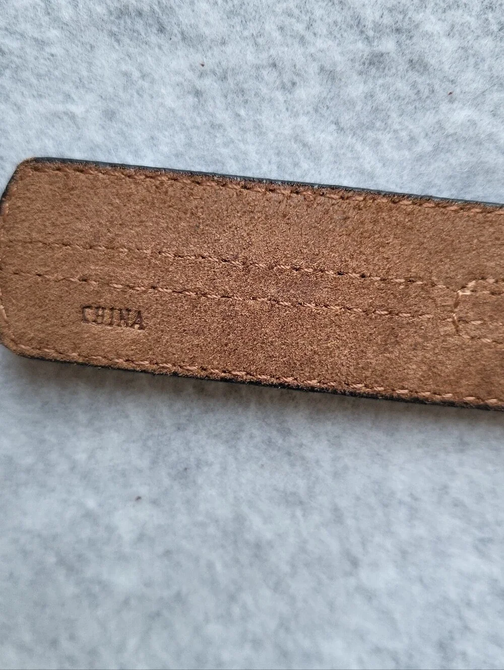 Dress Belt Mens 42/105 Brown Harness Leather Brass Buckle Work Business Casual